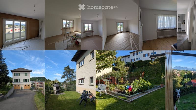 Ab sofort: 4-Zi-Wohnung - mit Garten, Aussicht und Parkplatz (3)