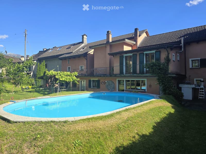 Ticino Landhaus mit grossem Garten und Pool , Cugnasco Gerra (1)