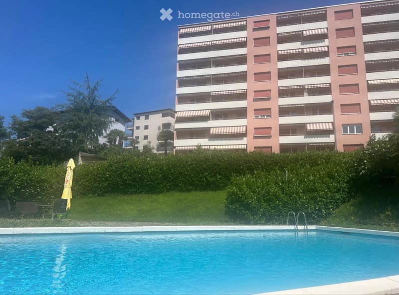 Affitto 2 locali con piscina condominiale a Vacallo (1)