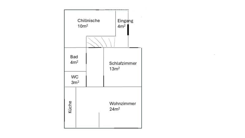 gemütliche, aussergewöhnliche 2-Zimmer-Wohnung zu vermieten (2)
