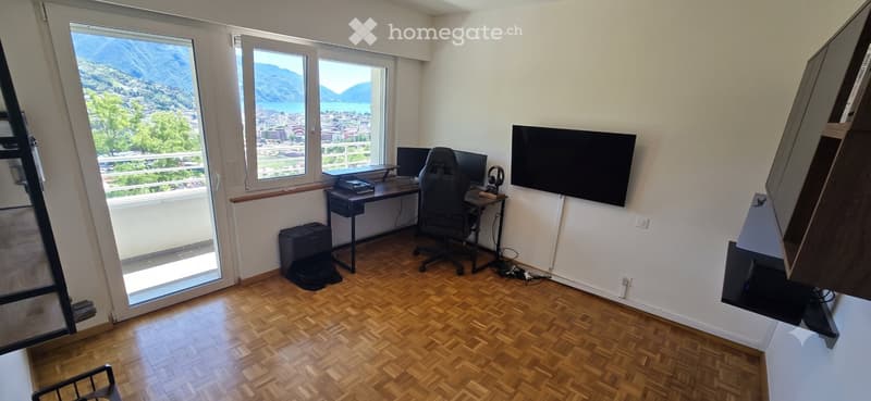 Splendido 3.5 locali a Porza con giardino privato,vista lago (13)