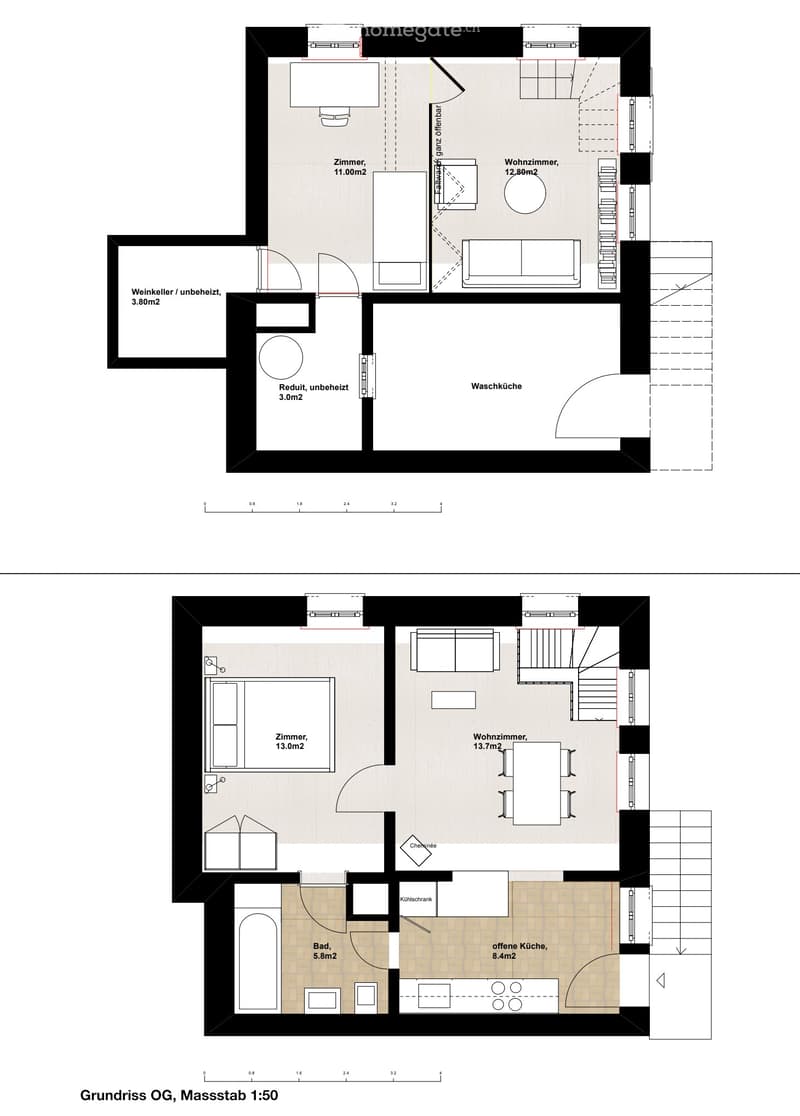 Charmante 3.5-Zimmer-Altbauwohnung mit Balkon in Altbüron (4)