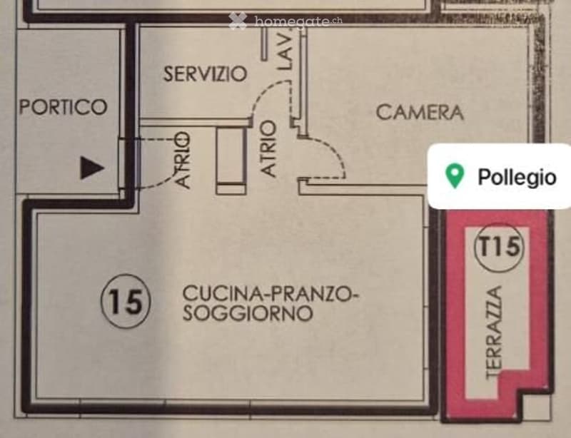 Appartamento 2.5 piano giardino Pollegio Biasca DA SUBITO (2)