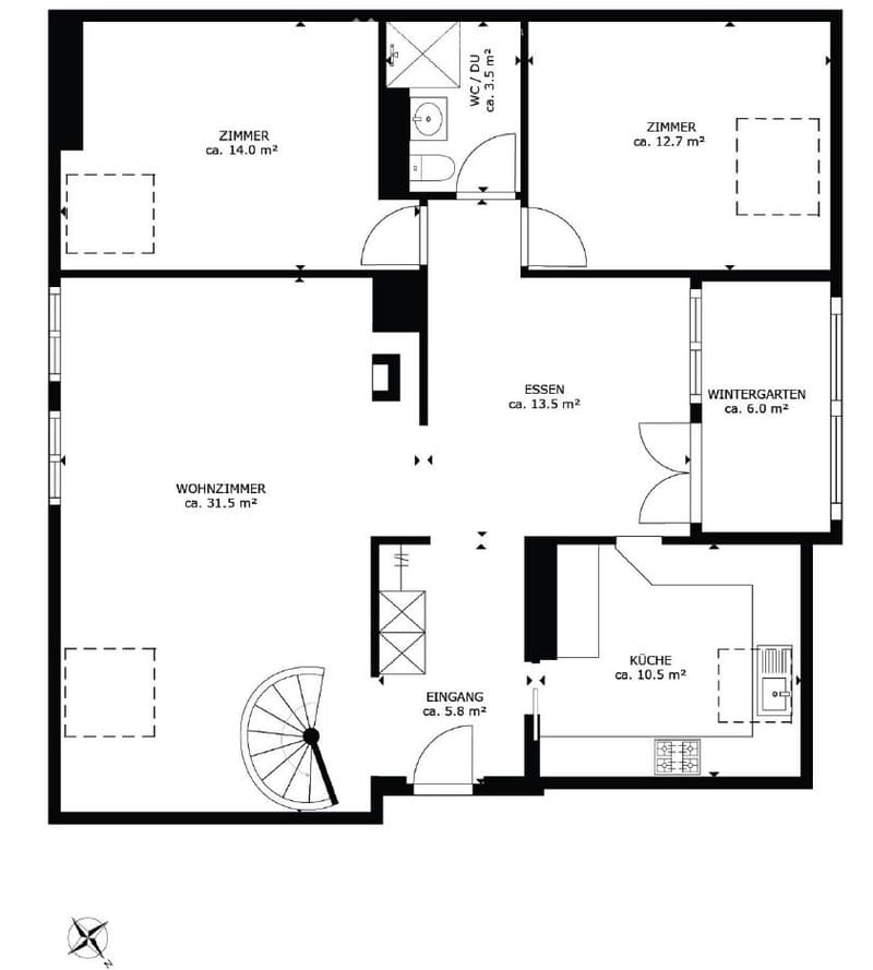 Sehr schöne 5.5 Zimmer Maisonettewohnung (9)