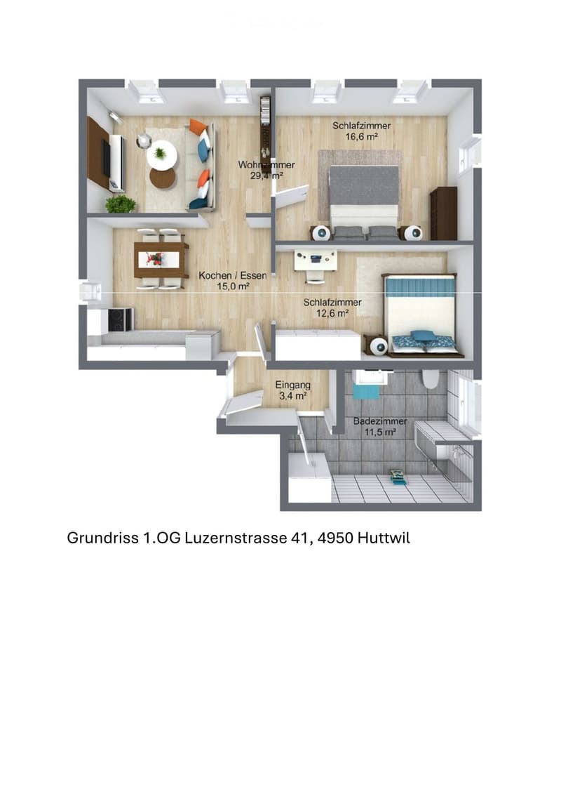 Helle, frisch renovierte 3.5 Zimmer Wohnung (10)