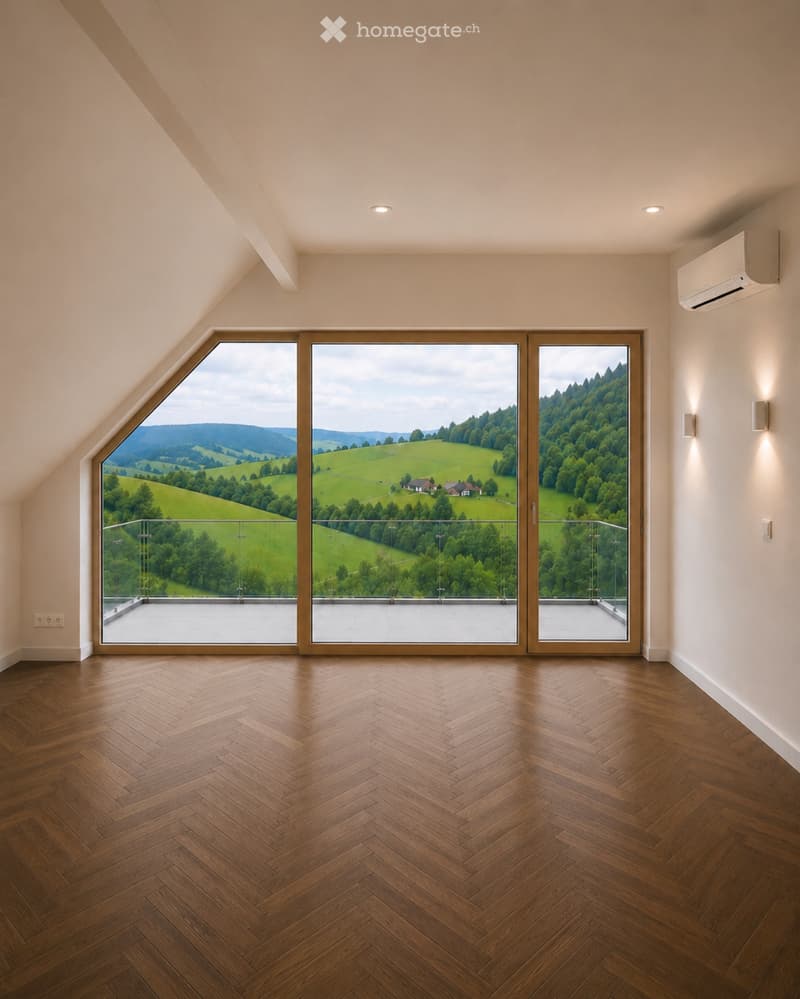 Klimatisierte Dachwohnung mit riesigem Balkon (4)