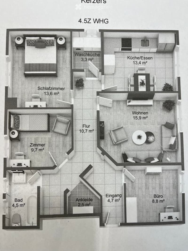 Zu vermieten 4.5 Zimmer Wohnung (5)