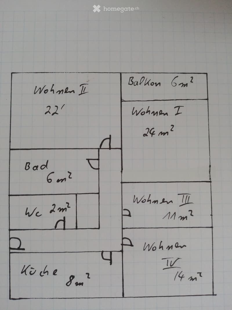 1 WG Zimmer 22'2m im grünen Adliswil mit Balkon per sofort (5)