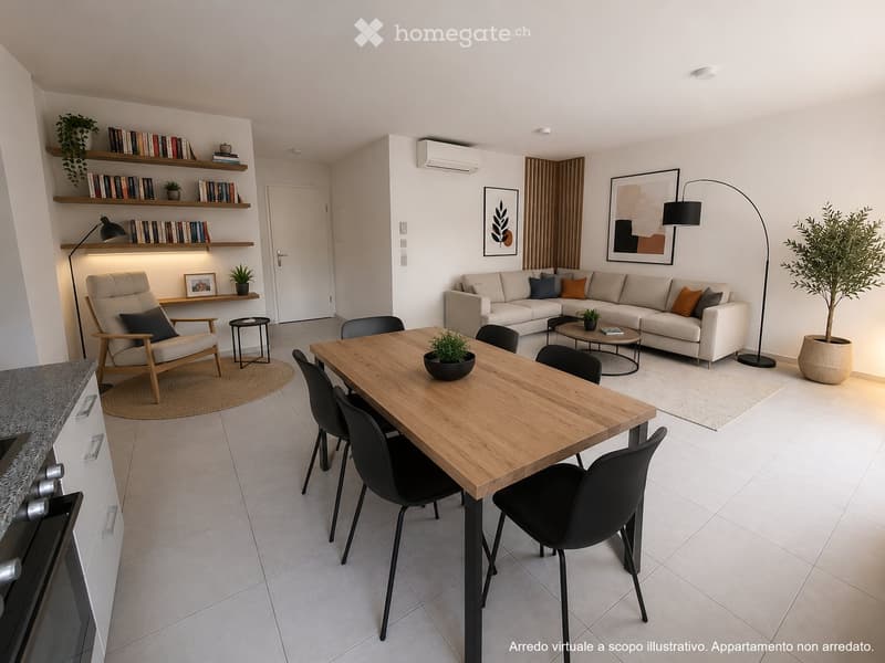 Accogliente appartamento di 3 locali con giardino privato (1)