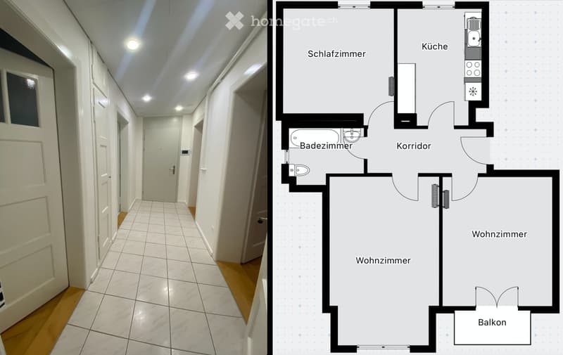 Modernisierte 3-Zimmer-Wohnung mit Balkon in Grenchen (5)