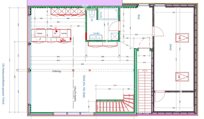 Neubau 4.5 Zi Maisonette Wohnung 160m2 (2)