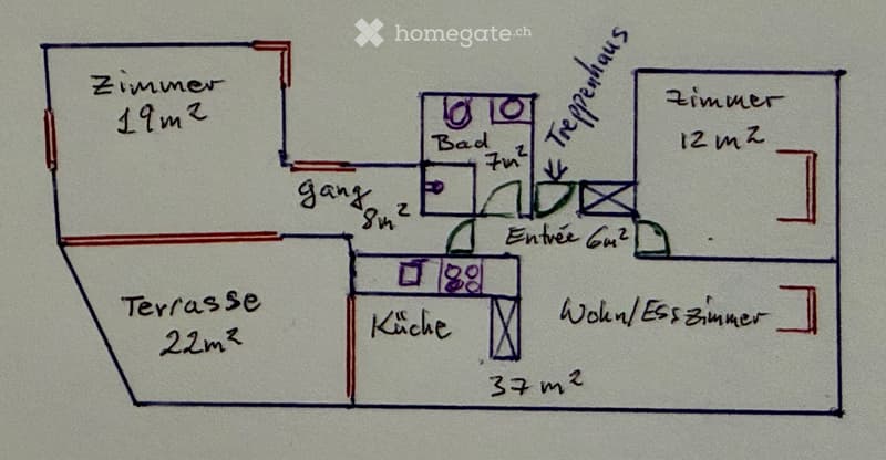 3.5Z 89m2 Nachmiete: Ideale Lage, Riesige Terrasse (5)