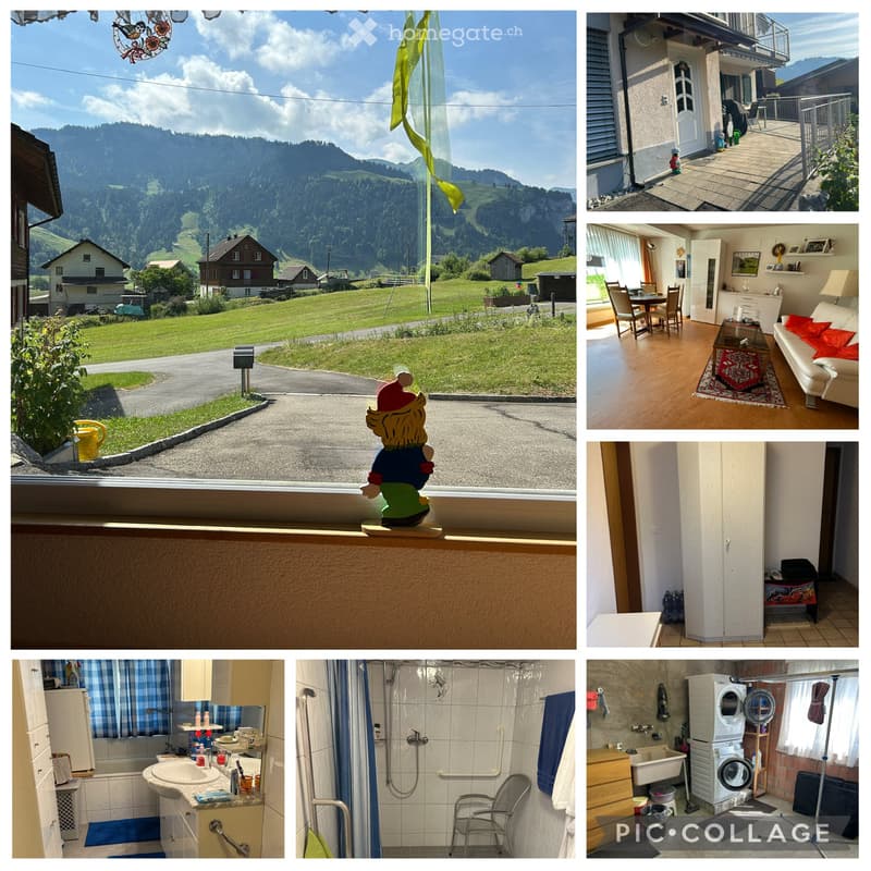 Heimelige und sonnige 2-Zimmer-Wohnung, Parterre, Unteriberg (2)