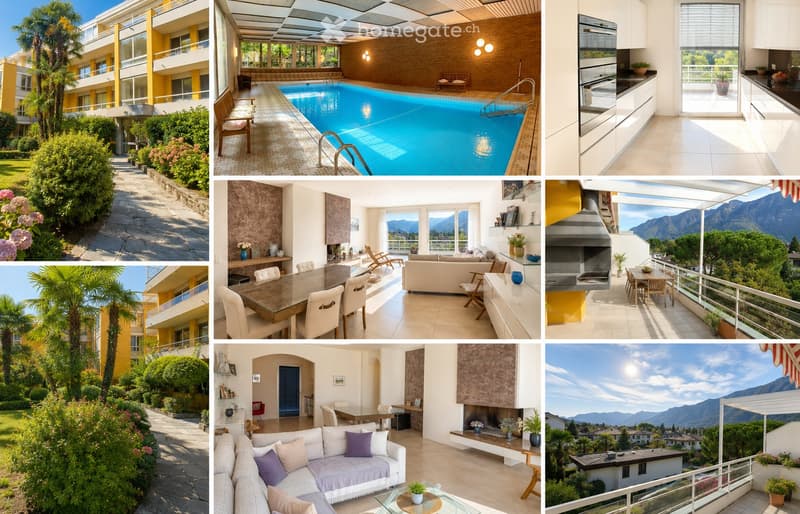 Elegante attico di 3.5 locali con ampie terrazze e piscina (2)