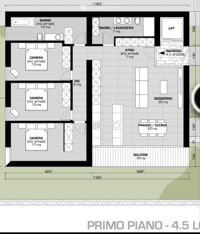 In affitto Elegante appartamento di 4.5 locali a Sementina (1)