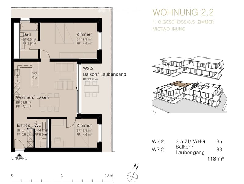3.5 Zimmerwohnung im 1.OG mit herrlicher Morgensonne (2)