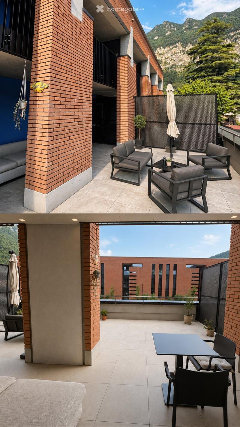 Moderno 2.5 arredato con grande terrazzo - Riva San Vitale (1)