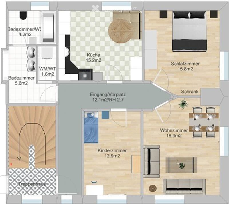 Grosse 3.5-Zimmer-Wohnung (1)