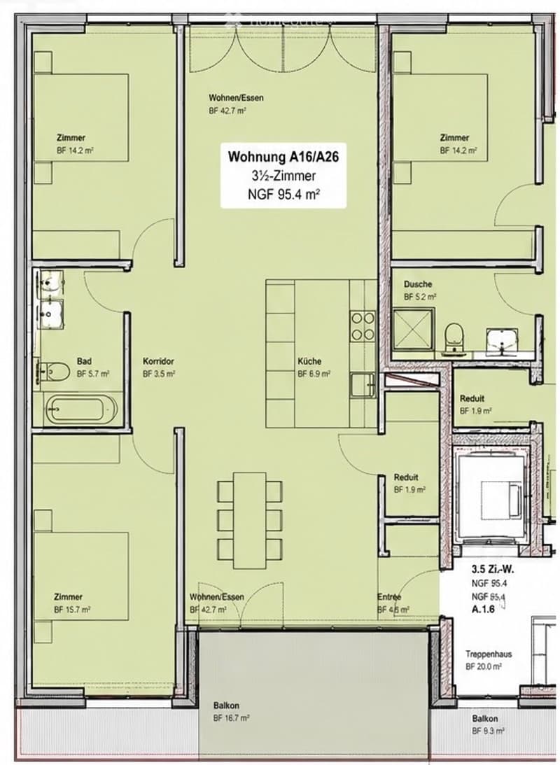 Nachmieter gesucht Moderne 3.5-Zimmer-Wohnung in Beringen (2)