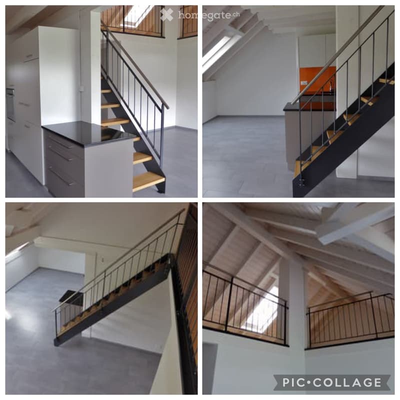Moderne 4 1/2-Zimmer-Dachwohnung mit Galerie und Balkon (2)