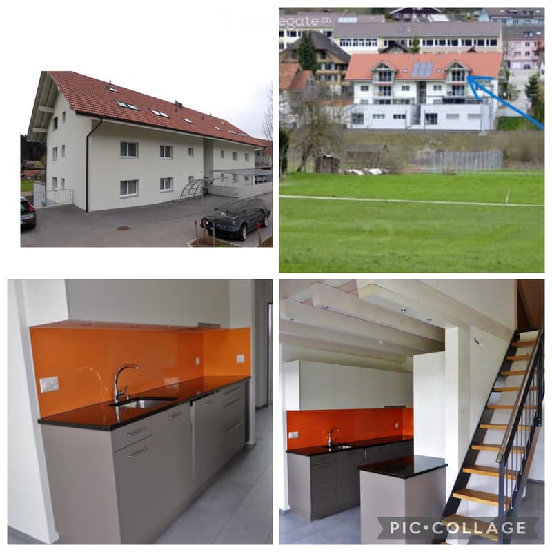Moderne 4 1/2-Zimmer-Dachwohnung mit Galerie und Balkon (1)