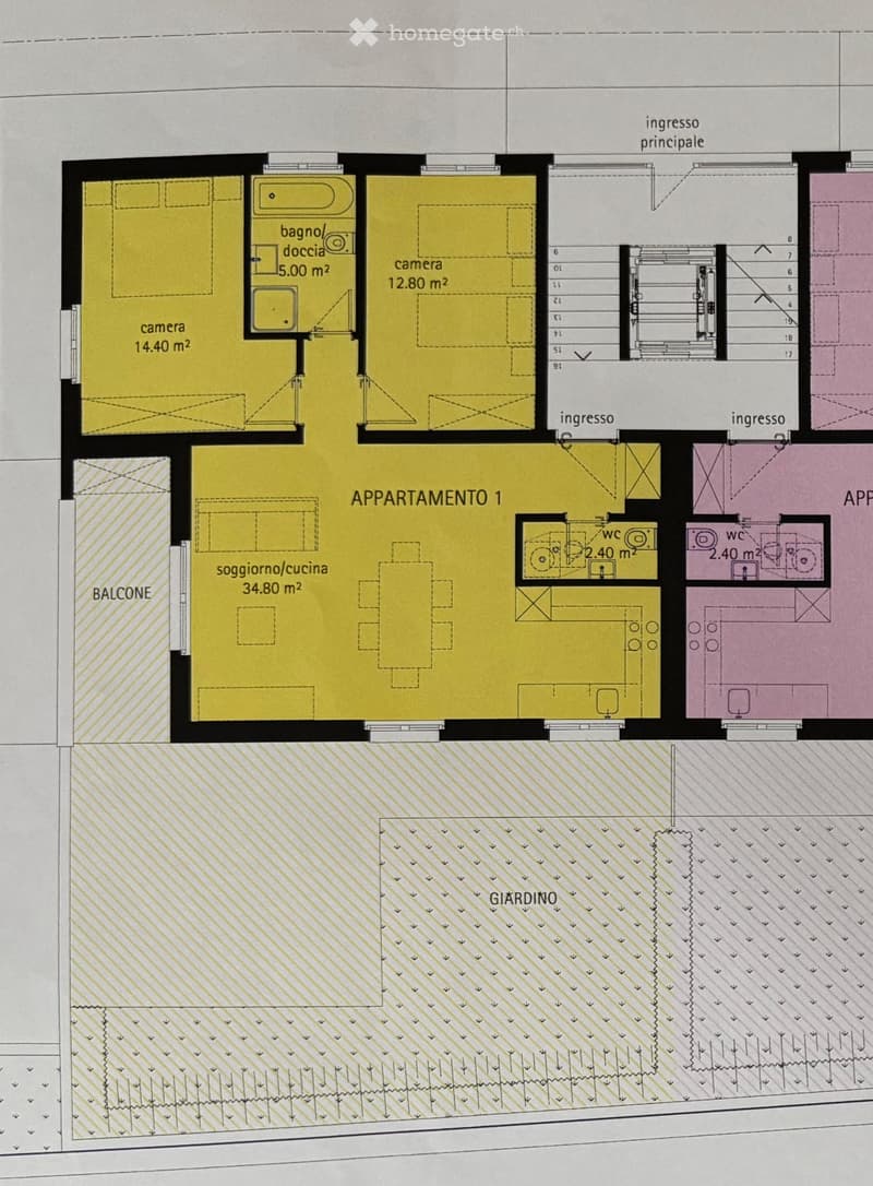 Arbedo 3.5 locali al PT con terrazza e giardino (5)