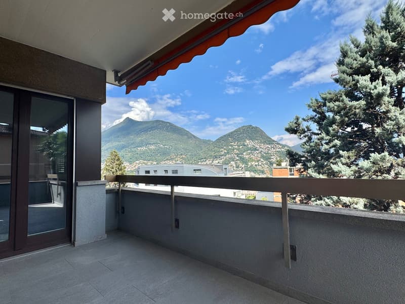 4.5 locali a Massagno, vista Monte Brè e parziale sul lago (2)