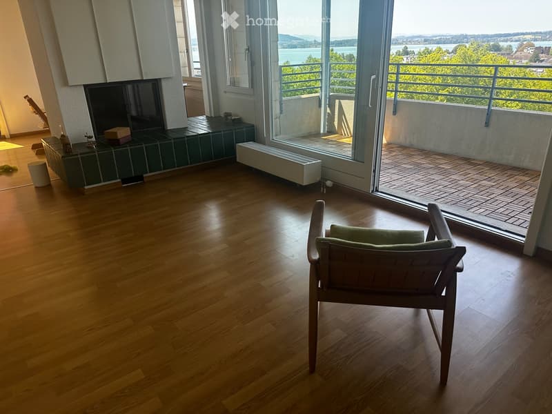 WG Zimmer: grosse zentrale ruhige Attikawohnung mit Seeblick (4)