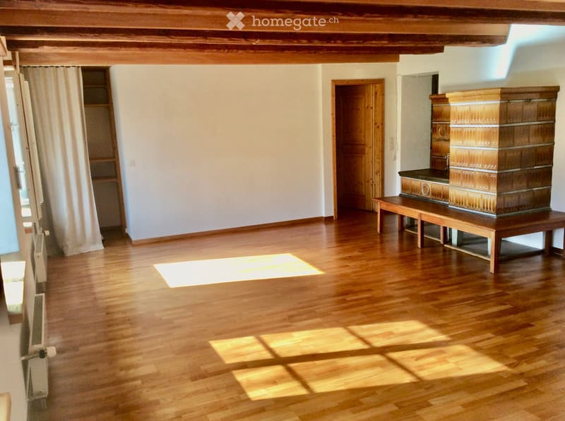 Grosse, sonnige Altbauwohnung mit Kachelofen (4)