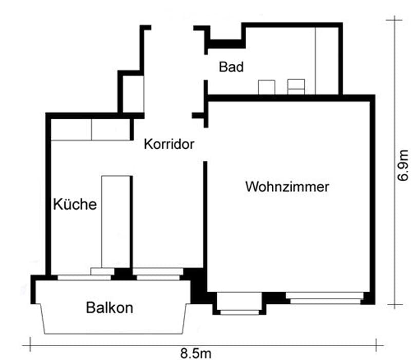 Vermieten diese grosszügige 1.5-Zimmerwohnung in der Enge (5)