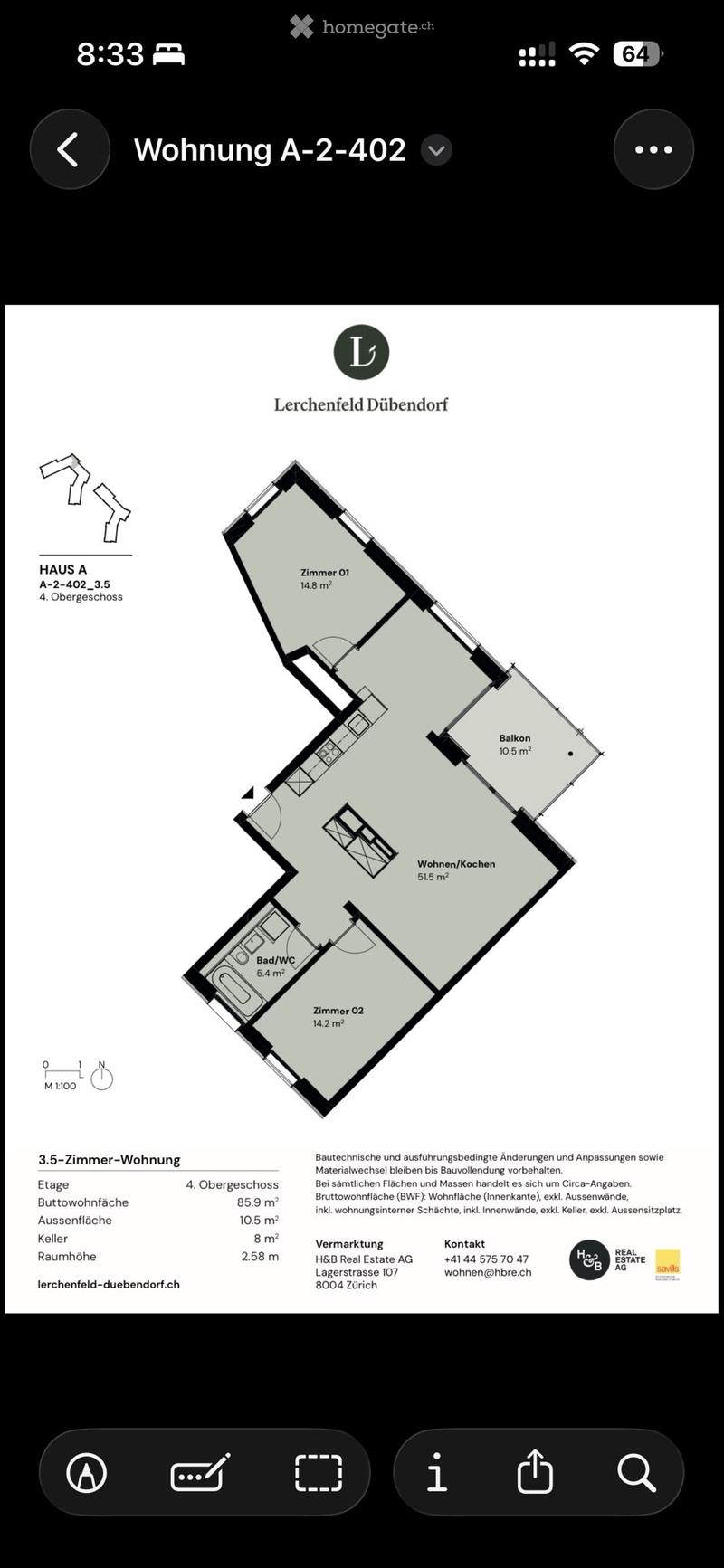 Moderne 3.5-Zimmer-Wohnung im Neubau in Dübendorf (5)