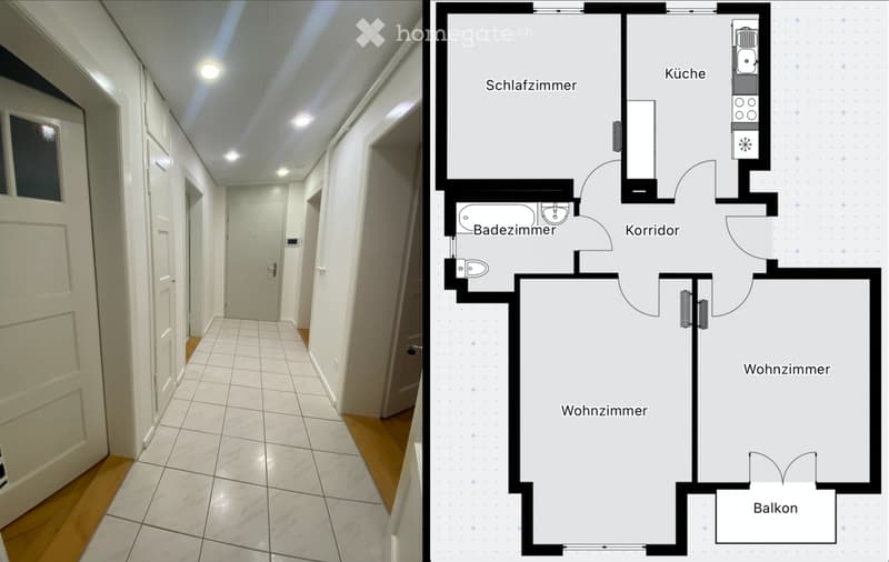 Modernisierte 3-Zimmer-Wohnung mit Balkon in Grenchen (5)