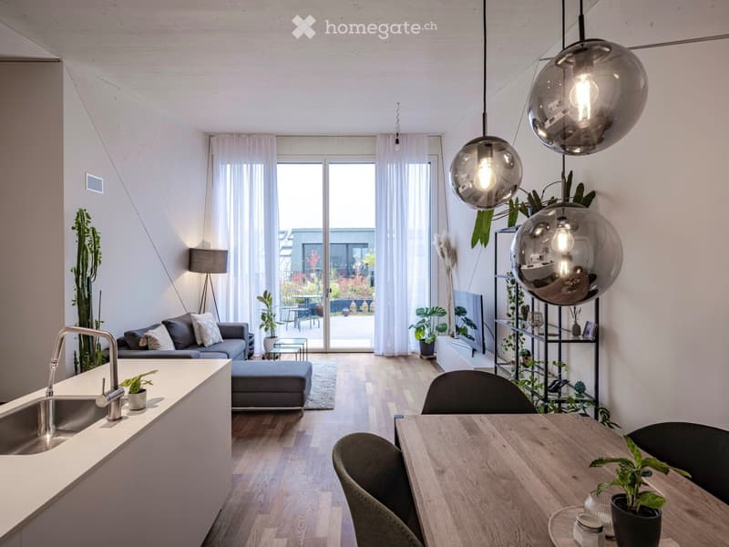 Befristet, möbliert: Moderne Maisonette mit Dachgarten (1)