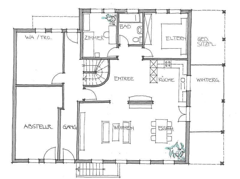 3.5 Zimmer Wohnung im EG (5)