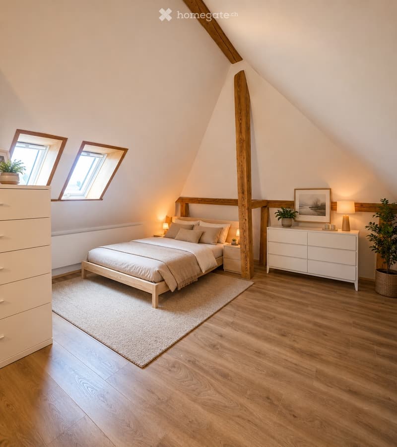 Neu renovierte Dachwohnung mit Charme Kappelen (1)