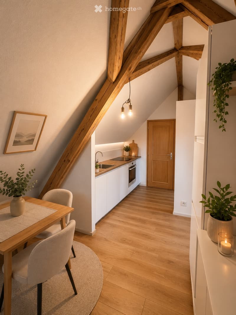 Neu renovierte Dachwohnung mit Charme Kappelen (3)