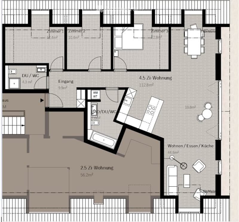 4.5 Zimmer-Wohnung, 1. Dachgeschoss (5)