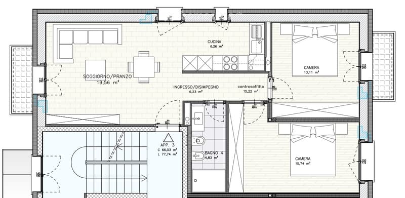 Ampio appartamento 3.5 locali in centro Lugano (5)