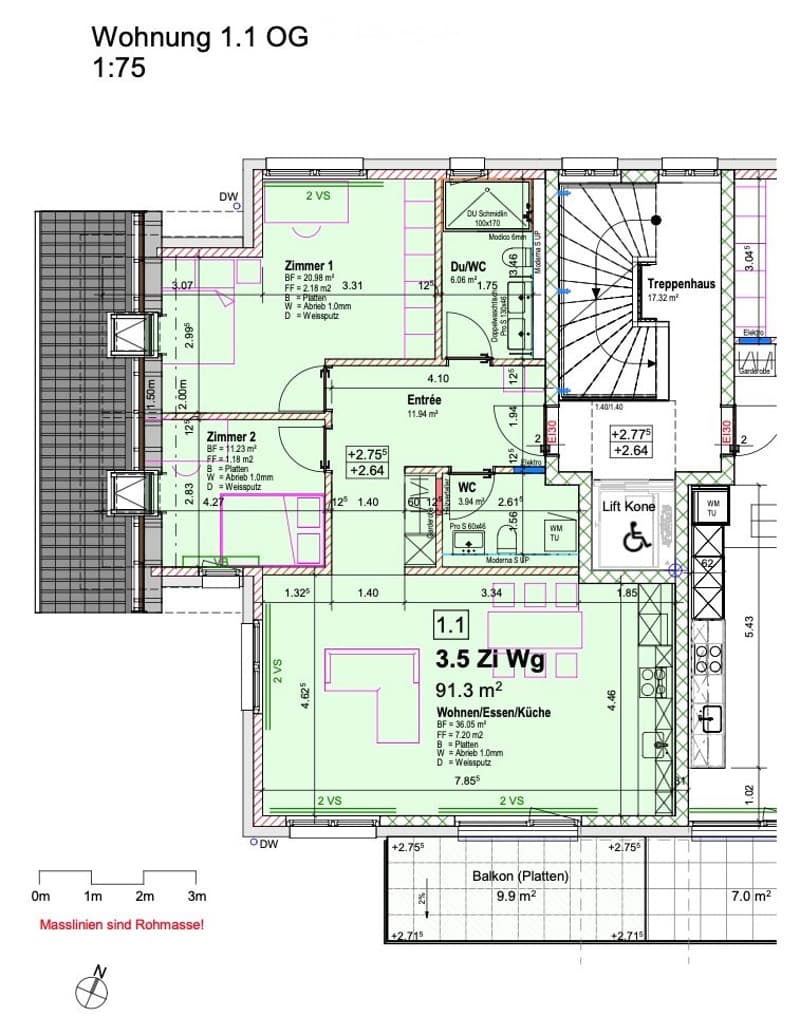 Nachmieter gesucht für gr. 3.5Zi Whg mit Balkon, Lift, 1OG (5)