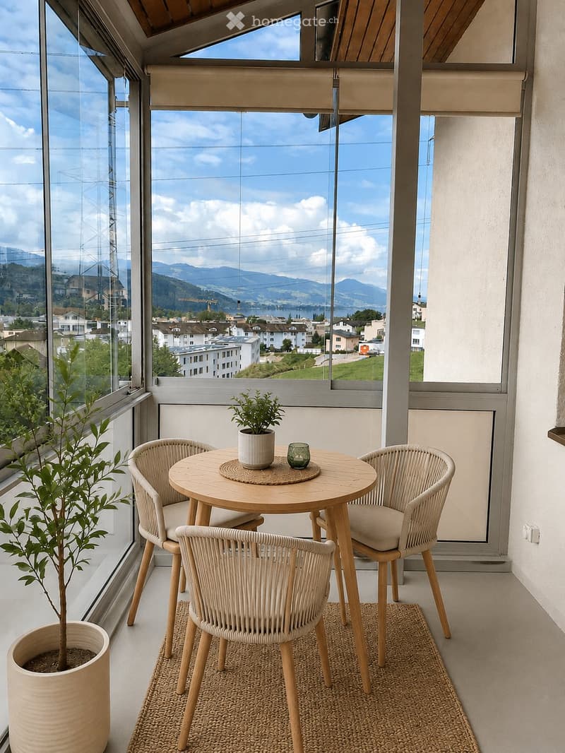 Charmante 4.5 Zimmerwohnung im Grünen mit Aussicht (5)