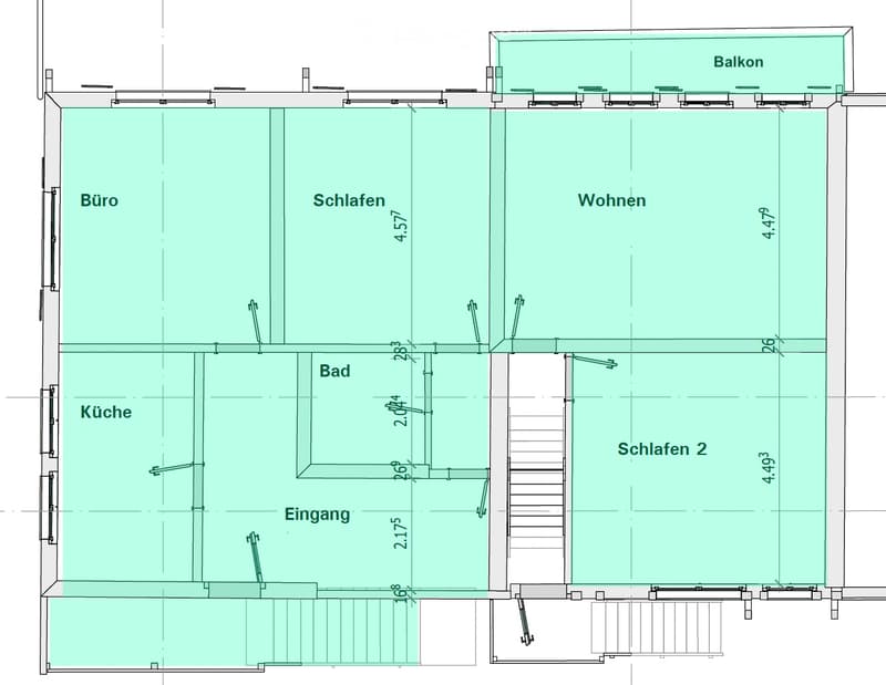 Grosszügige 4.5-Zimmer-Wohnung mit Balkon und Garten (4)