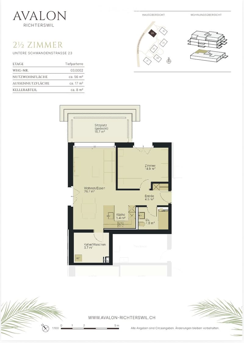 Neubau: Zeitlose Eleganz in Richterswil 2½ Zimmer (12)
