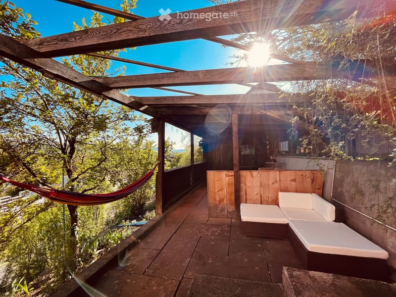 4½-Zimmer-Wohnung mit Garten, Terrasse und Aareblick (1)