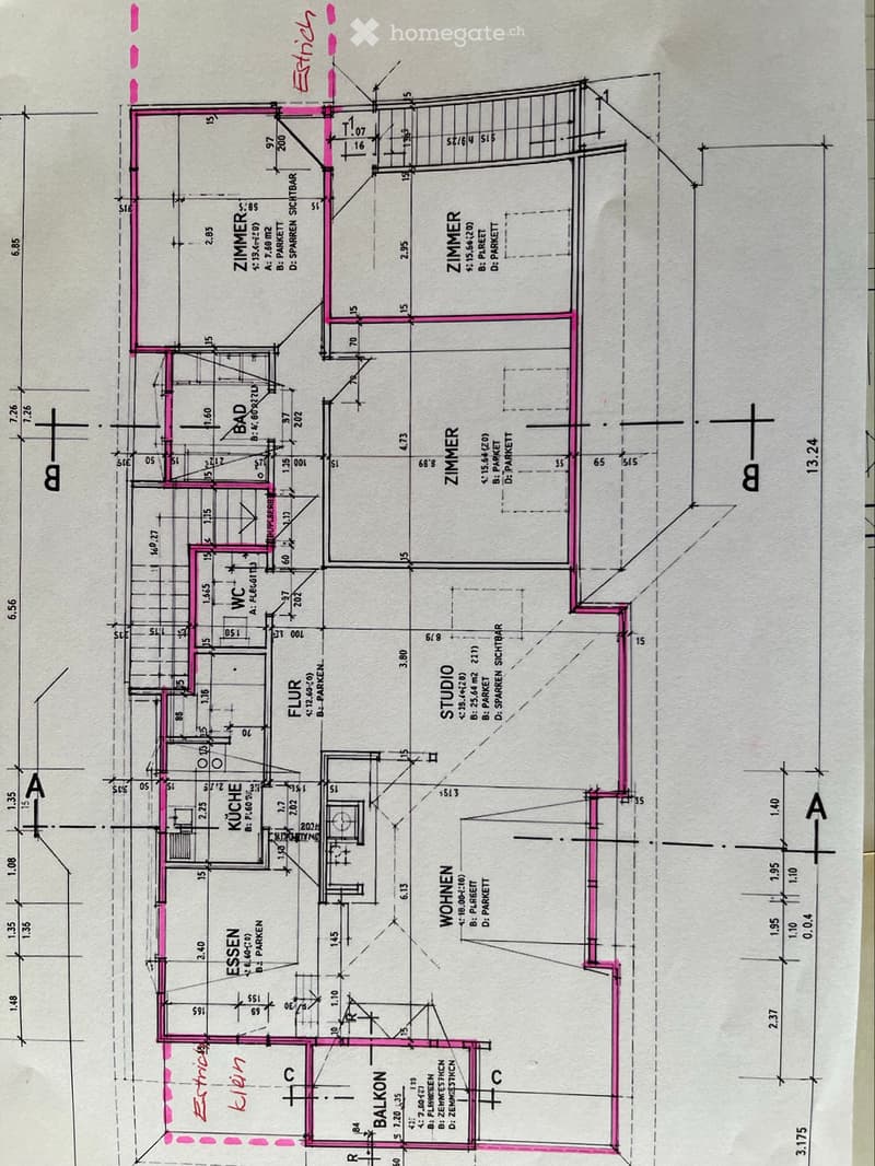 Sehr grosse Dachwohnung mit Gartenanteil (4)