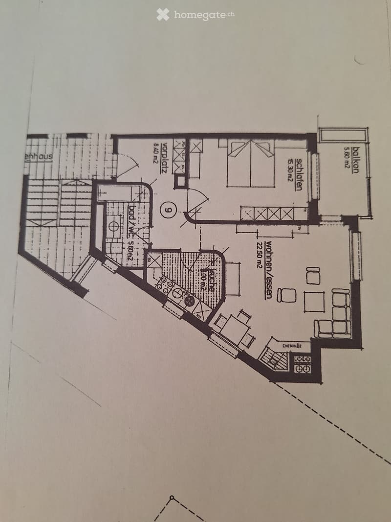 2.5 Zimmer Wohnung mit Lift, Balkon, Tiefgaragenparkplatz (5)
