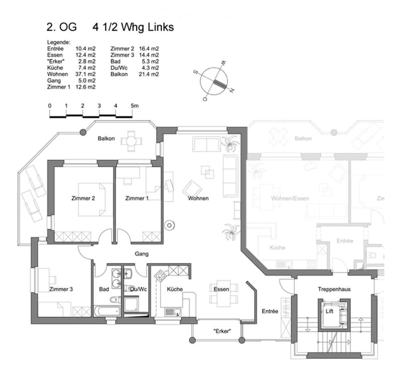 4 1/2 Zimmer Wohnung in Langnau am Albis (2)