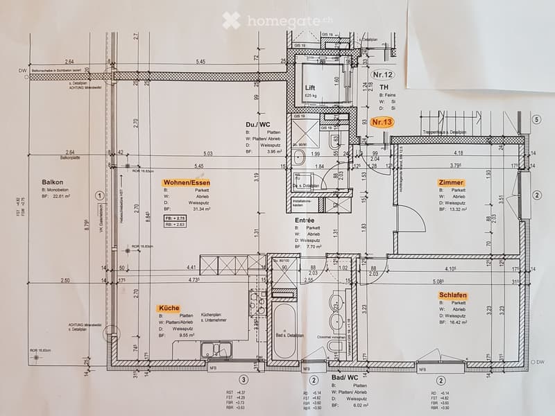 moderne 3.5-Zimmer-Wohnung mit grossem Balkon (3)