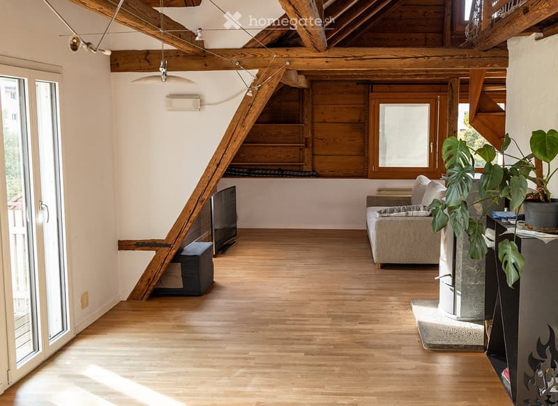 Charmante 3.5 Dachwohnung, Balkon und Bergblick (5)