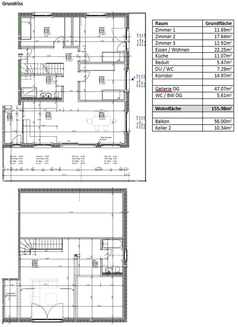 Erstbezug 5.5-Zimmer Maisonettewohnung, grosser Balkon (1.2) (2)