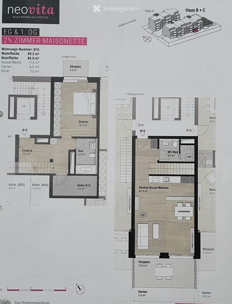 Exklusive 2.5-Zi.-Neubau-Maisonette in Zürich-Altstetten (5)